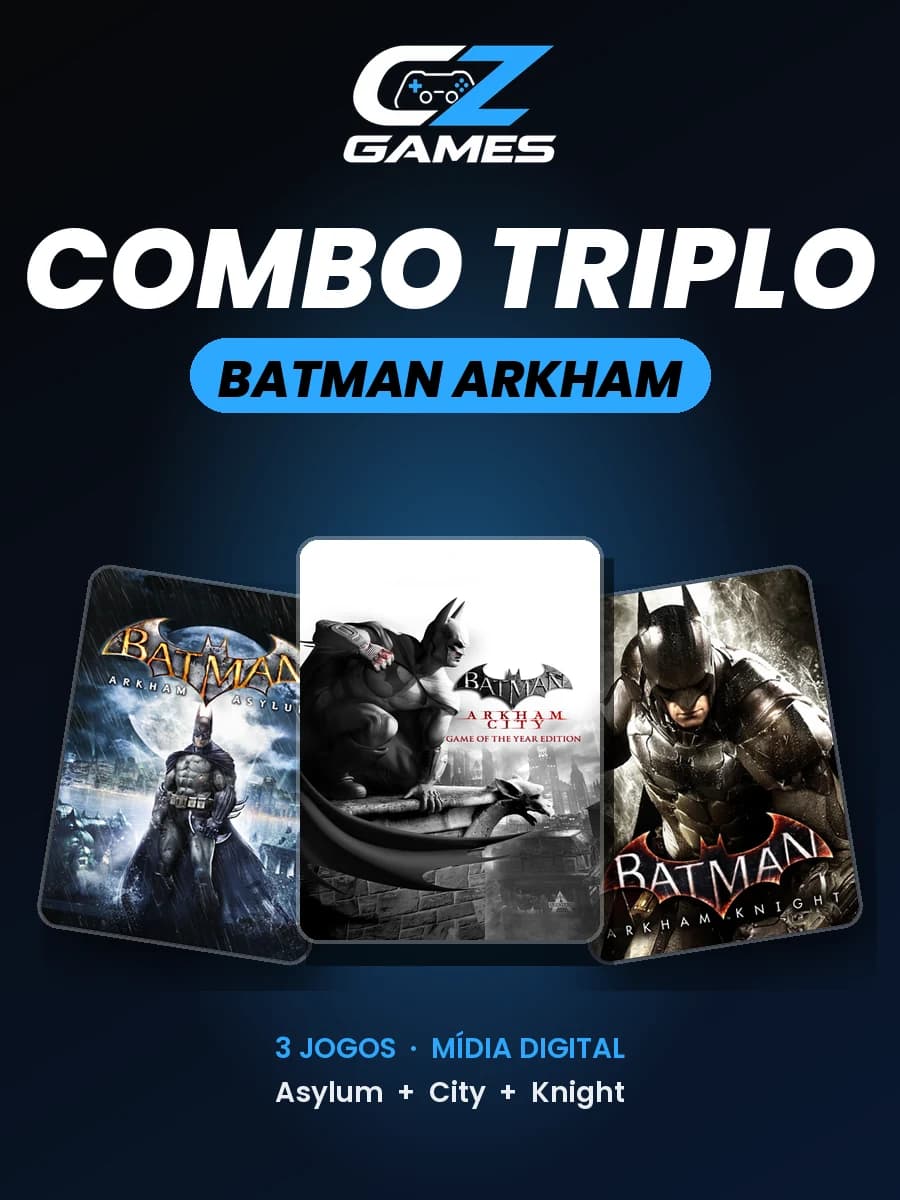 Combo Batman Arkham: Asylum + City + Knight