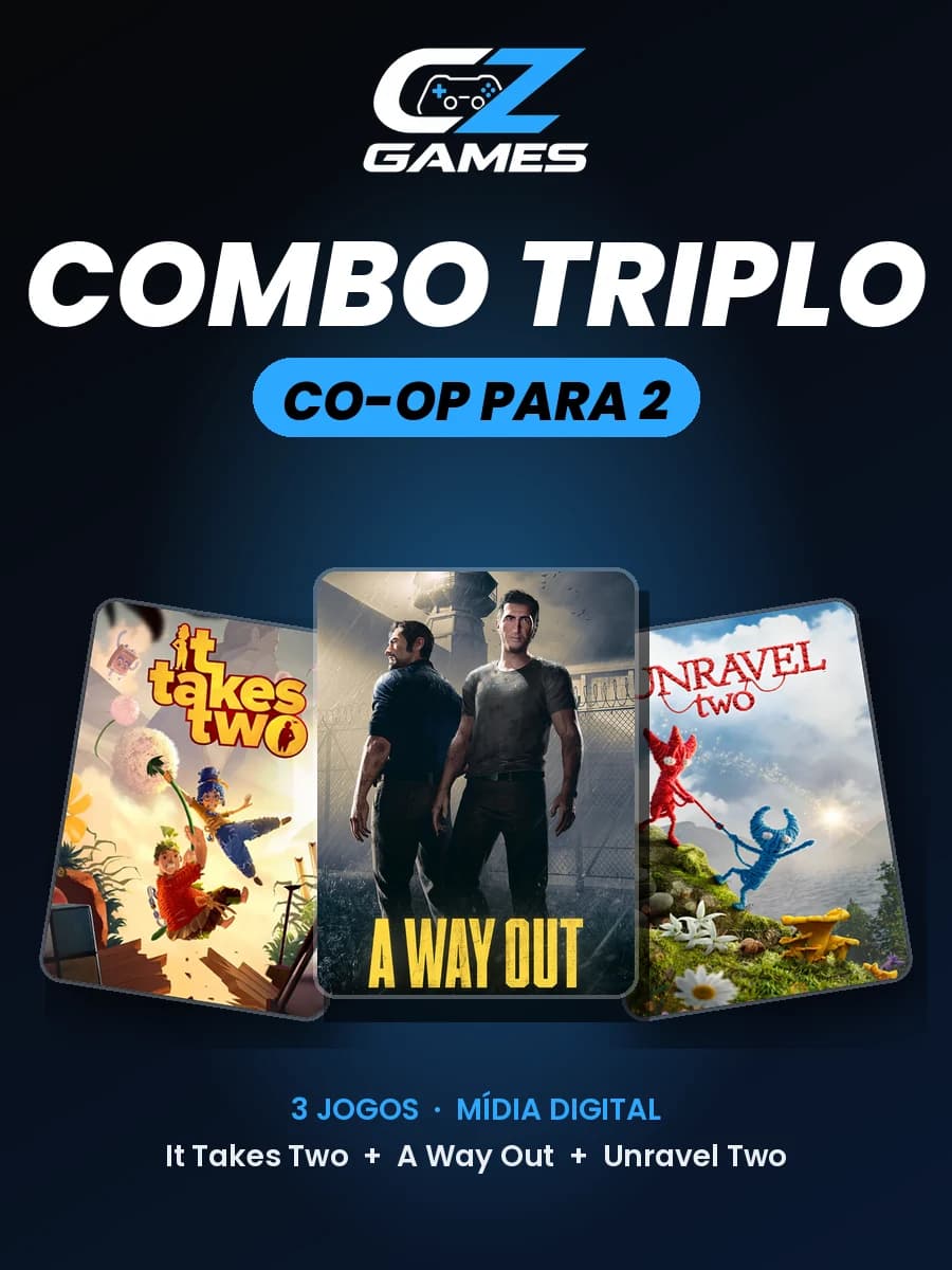 Combo Co-op para 2: It Takes Two + A Way Out + Unravel Two